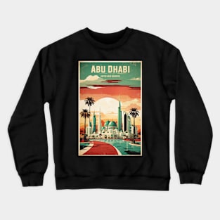 Abu Dhabi United Arab Emirates Vintage Travel Tourism Crewneck Sweatshirt